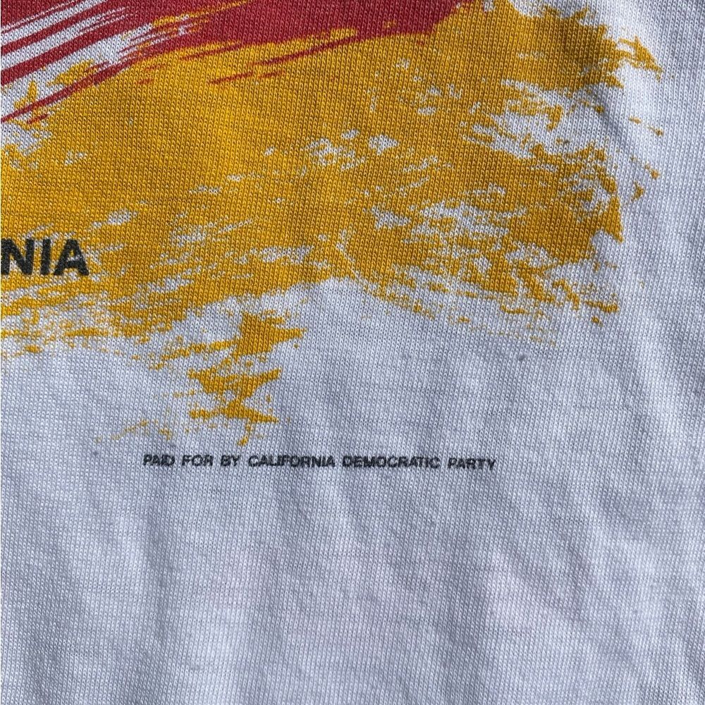 1988 Vintage California Democrat Party Single Stitch Tee M Medium Men’s - Picture 3 of 5